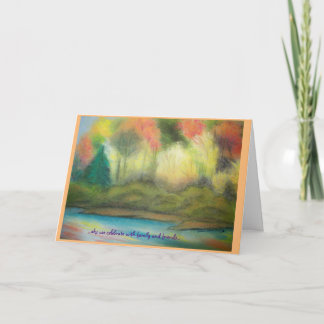 Tarjeta Festiva Paisaje del pastel del otoño