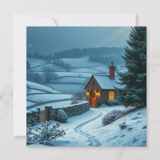 Tarjeta Festiva Paisaje invernal británico