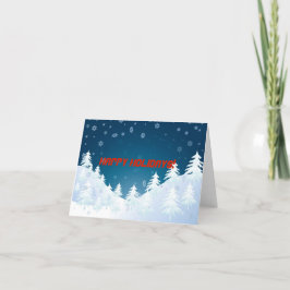 Tarjeta Festiva Paisaje invernal cubierto de nieve
