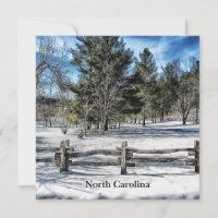 Paisaje invernal de Carolina del Norte