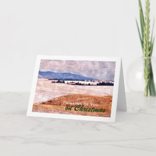Tarjeta Festiva Paisaje invernal de Idaho Palouse, Navidades