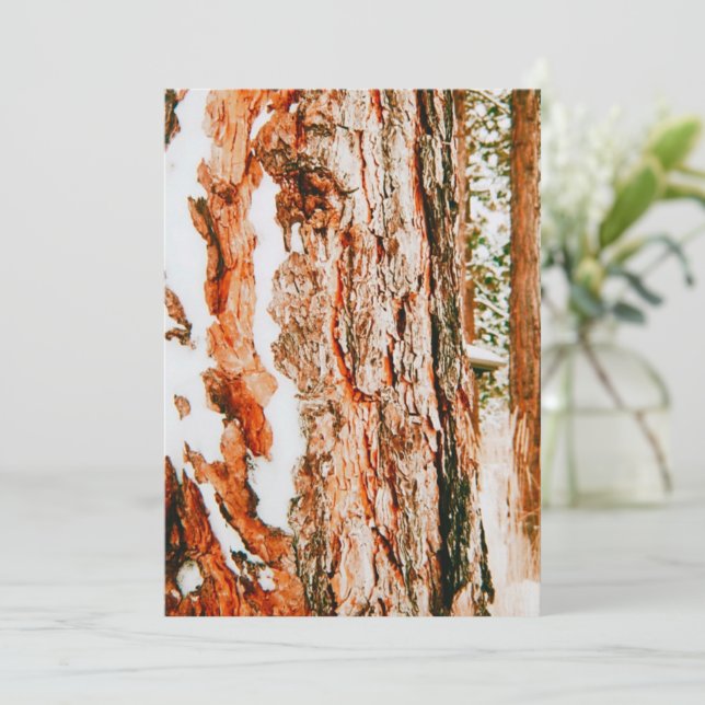 Tarjeta Festiva Paisaje Invernal en Bend - Oregon  (Anverso de pie)