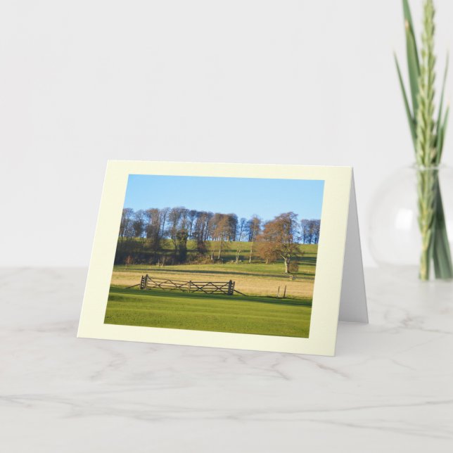 Tarjeta Festiva Paisaje invernal en Somerset (Anverso)