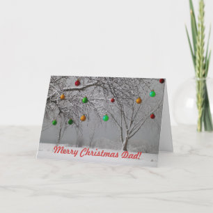 Tarjeta Festiva Paisaje navideño-invernal