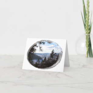 Tarjeta Festiva Paisaje Nevado del invierno