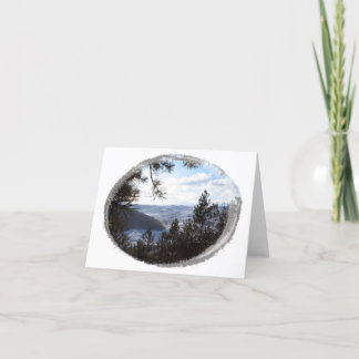 Tarjeta Festiva Paisaje Nevado del invierno