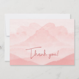 Tarjeta Festiva Paisaje romántico rosado