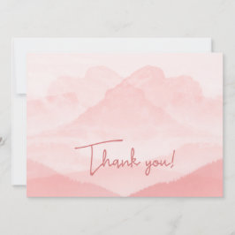 Tarjeta Festiva Paisaje romántico rosado