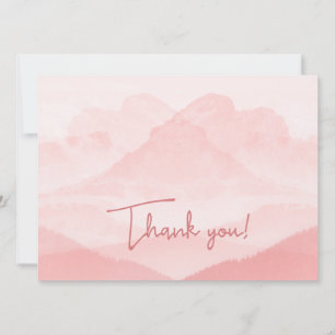 Tarjeta Festiva Paisaje romántico rosado