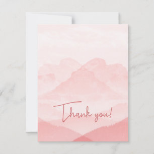 Tarjeta Festiva Paisaje romántico rosado