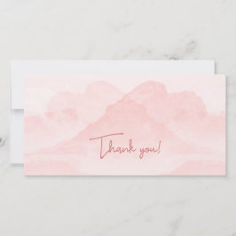 Tarjeta Festiva Paisaje romántico rosado