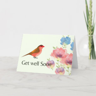 Tarjeta Festiva pájaro colorido