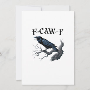 Tarjeta Festiva Pájaro Cuervo Divertido F-Caw-F
