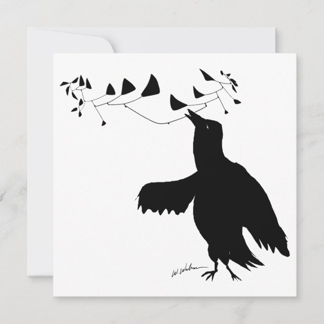 Tarjeta Festiva Pájaro de captura de llamadas (Anverso)
