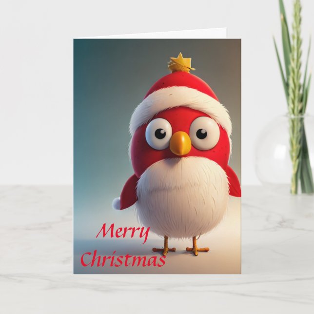 Tarjeta Festiva Pájaro de los Navidades de clase (Anverso)