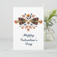 Pájaros de Amor Arte Folclórico Escandinavo Día de