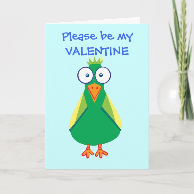 Tarjeta Festiva Pájaros de San Valentín (Anverso)