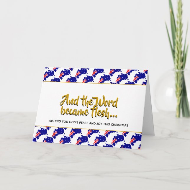 Tarjeta Festiva Palabra de AUSTRALIA se convirtió en NAVIDADES de  (Anverso)