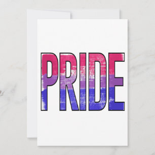 Tarjeta Festiva Palabra de Orgullo Bisexual