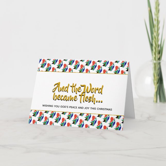 Tarjeta Festiva Palabra elegante de SUDÁFRICA se convirtió en NAVI (Anverso)