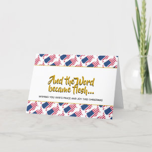 Tarjeta Festiva Palabra estadounidense elegante se convirtió en NA