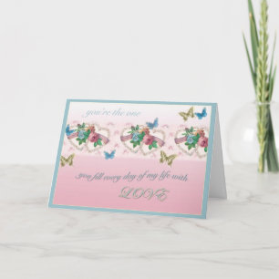 Tarjeta Festiva Palabras cariñosas ilustradas románticas de la