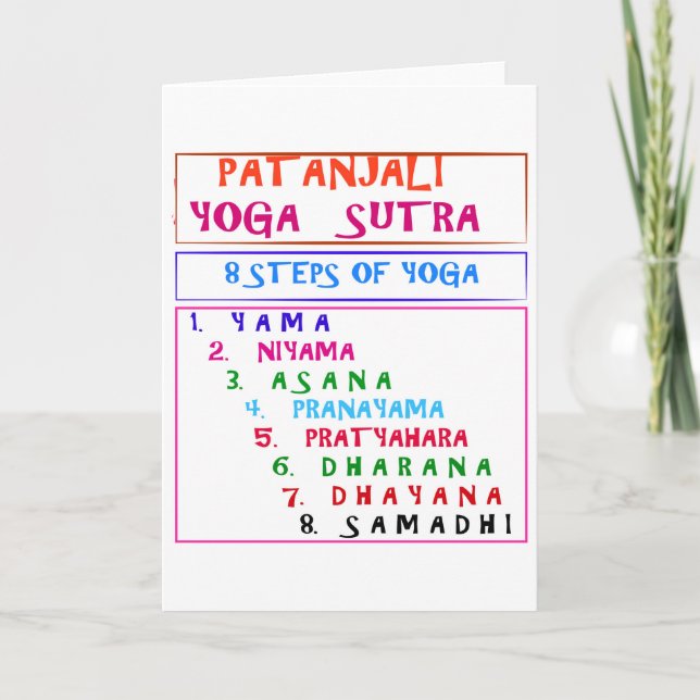 Tarjeta Festiva Palabras de sabiduría del yoga (Anverso)