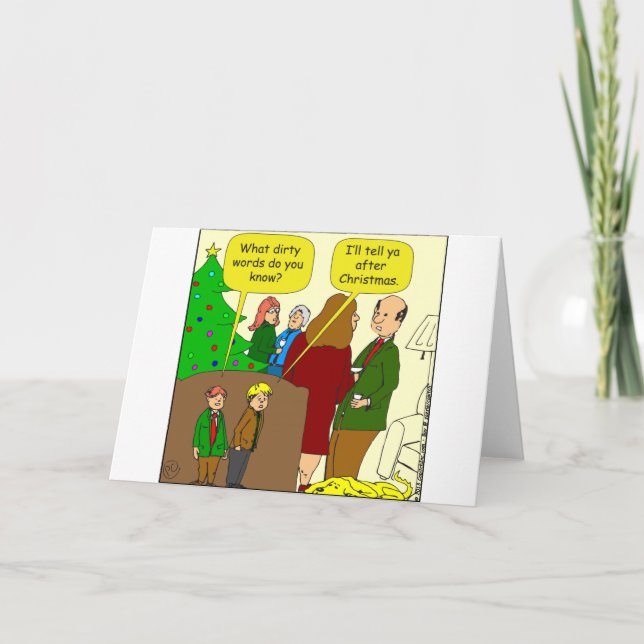 Tarjeta Festiva palabras sucias x94 1 dibujo animado (Anverso)