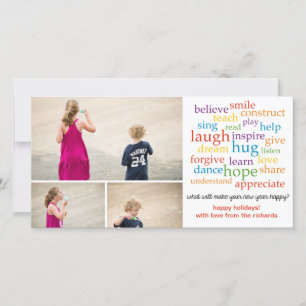 Tarjeta Festiva Palabras x3