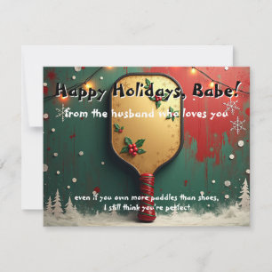 Tarjeta Festiva Palas de Pickleball🎅Antes que Regalos