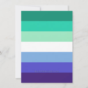 Tarjeta Festiva Paleta de la bandera de hombres gays inclusiva tra