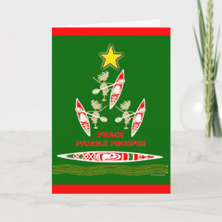 Tarjeta Festiva Paleta del día de fiesta del kajak