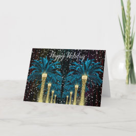 Tarjeta Festiva Palm de invierno de vacaciones