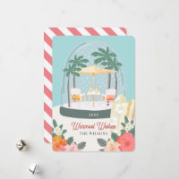 Palm Tree Beach Chairs Navidades del Globe de Niev