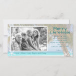 Tarjeta Festiva Palm Tree Christian Beach Christmas Photo Card<br><div class="desc">Árbol tropical de palma tarjeta de foto cristiana de Navidad con verso de la Biblia. Añada una foto de la familia a esta tarjeta personalizado con las escrituras del libro de Luke, que dice: "Hoy en la ciudad de David un Salvador ha nacido para ti. ¡Él es Cristo el Señor!"...</div>