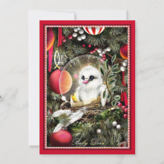 Tarjeta Festiva Paloma bebé