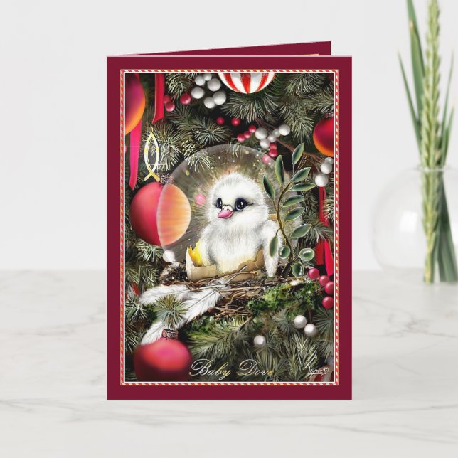 Tarjeta Festiva Paloma bebé (Anverso)