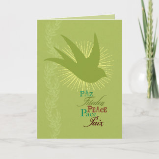Tarjeta Festiva Paloma de la paz