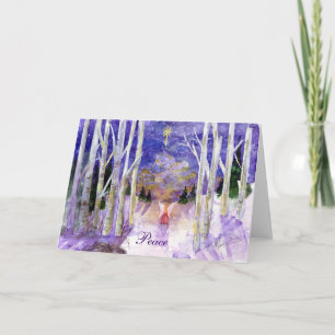 Tarjeta Festiva "Paloma de la paz del ángel "