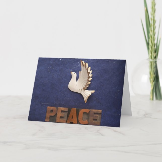 Tarjeta Festiva paloma de paz (Anverso)