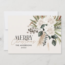 Tarjeta Festiva Pampas pasto eucalipto moody boho moderno elegante