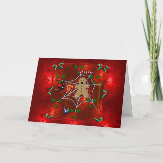 Tarjeta Festiva Pan de jengibre atrapado (Anverso)