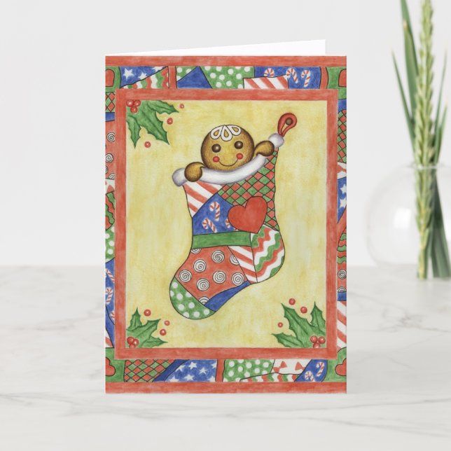Tarjeta Festiva Pan de Jengibre Fisgón (Anverso)