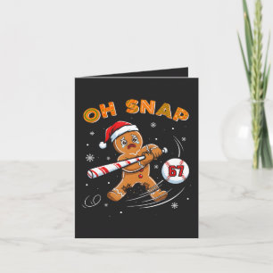 Tarjeta Festiva Pan de Jengibre Oh Snap 67 Béisbol