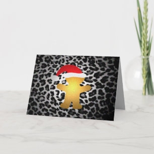 Tarjeta Festiva Pan de jengibre Santa ido salvaje