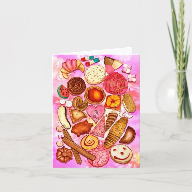 Tarjeta Festiva Pan Dulce Mexicano Pan Dulce (Anverso)