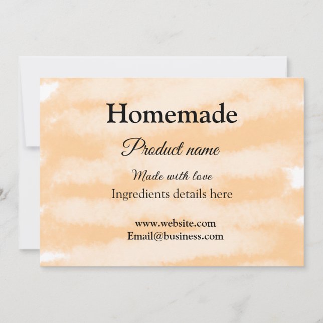 Tarjeta Festiva Panadería casera hecha con sitio web de texto para (Anverso)