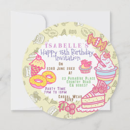 Tarjeta Festiva Panadería dulce y bebidas