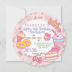 Tarjeta Festiva Panadería dulce y bollería para bebidas