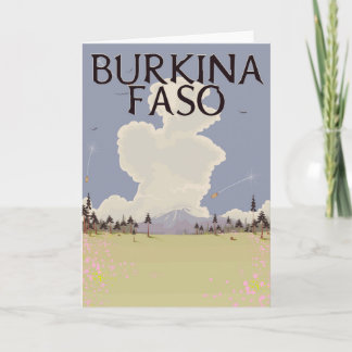 Tarjeta Festiva Pancarta de afiches de viajes por el paisaje de Bu